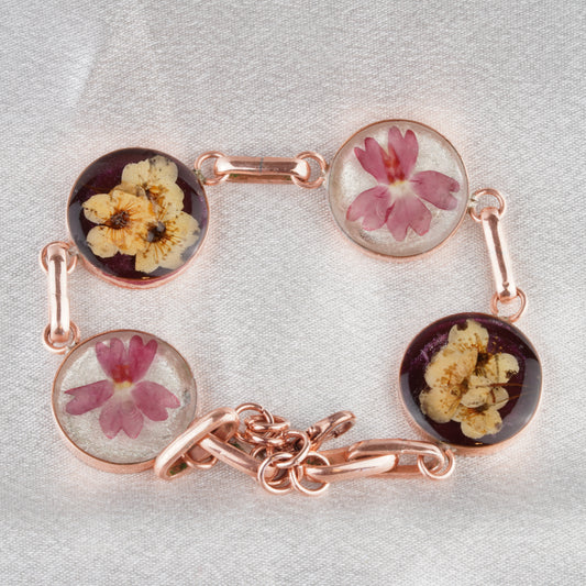 Floral Resin Station Bracelet