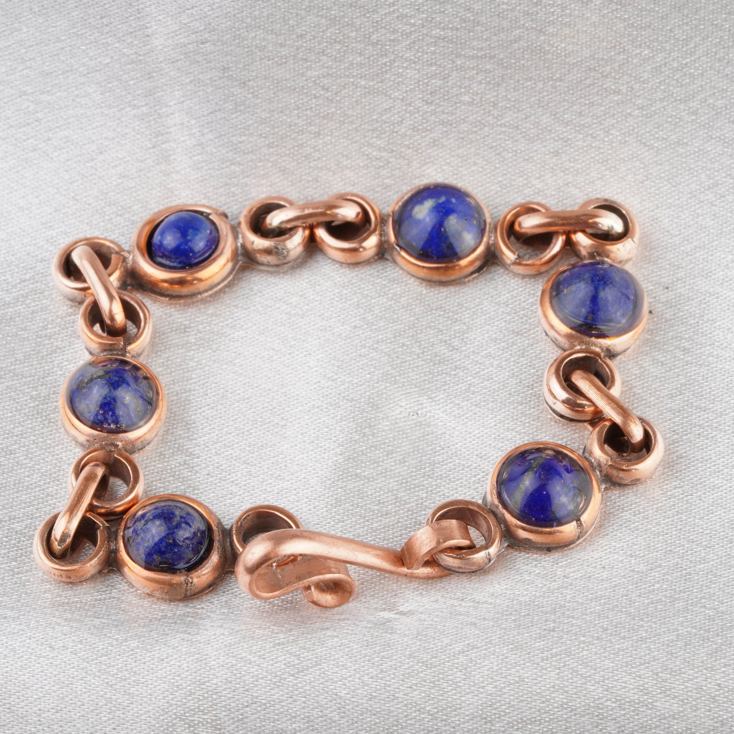 Copper Lapis Lazuli Bracelet — Handmade