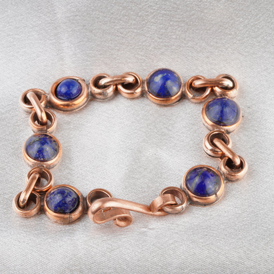 Copper Lapis Lazuli Bracelet — Handmade