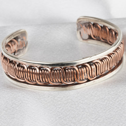 Copper & Alpaca Woven Bracelet